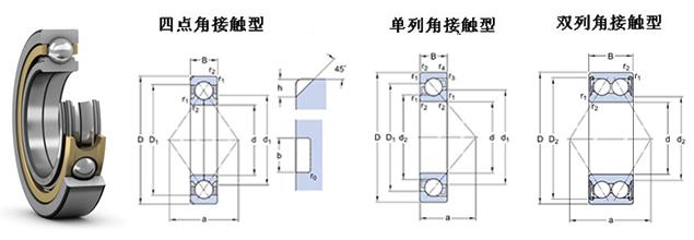 不锈钢角接触球轴承图纸